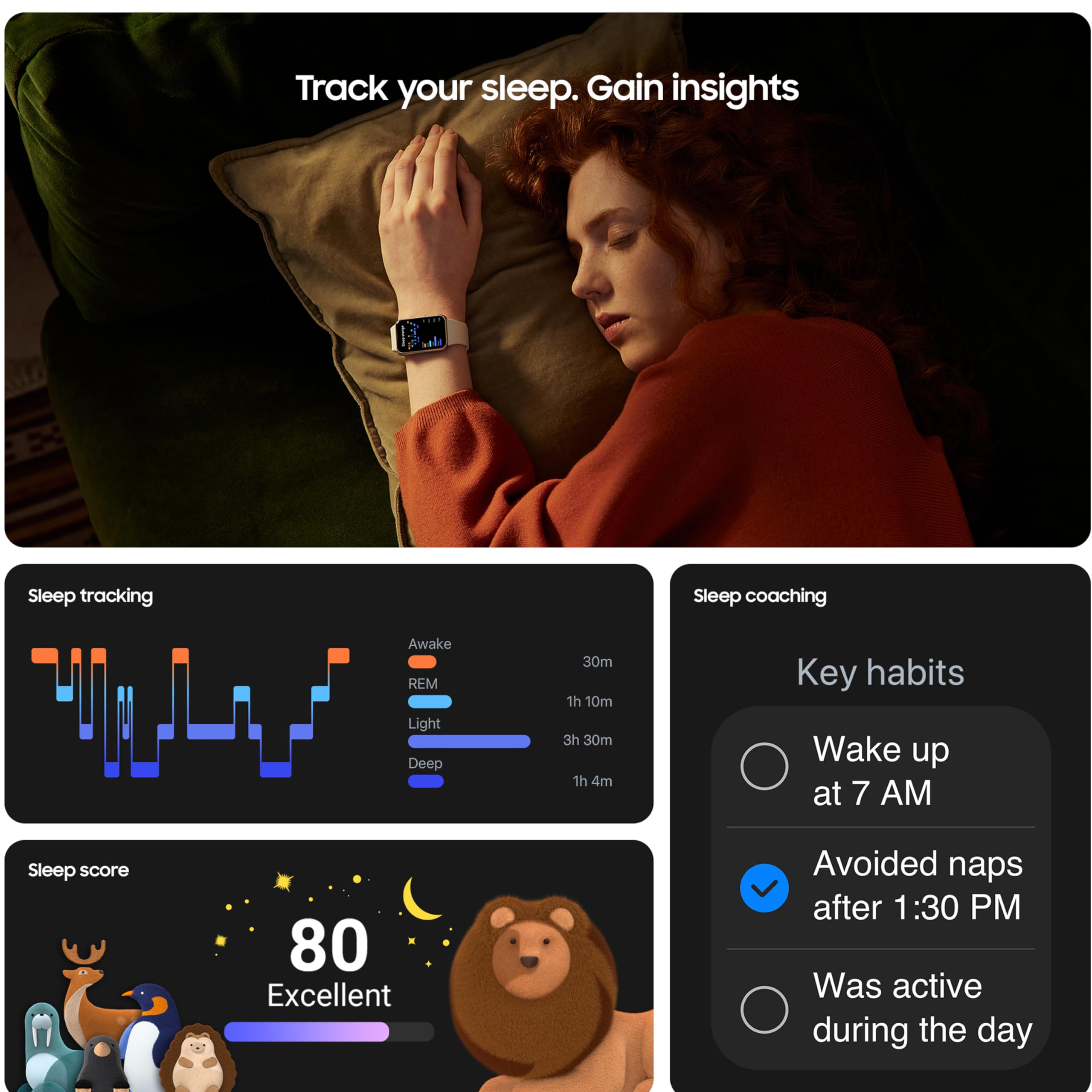 Samsung Galaxy Fit 3 – 1.6″ AMOLED Fitness Band, Aluminum Body, 13-Day Battery & Fast Charging