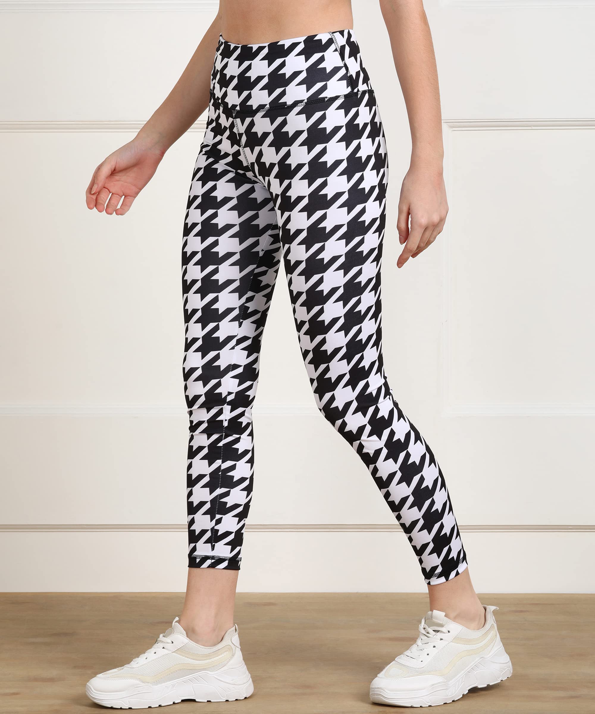 Rock Paper Scissors Stretchable Leggings – Premium Polyester, High-Waist, Black