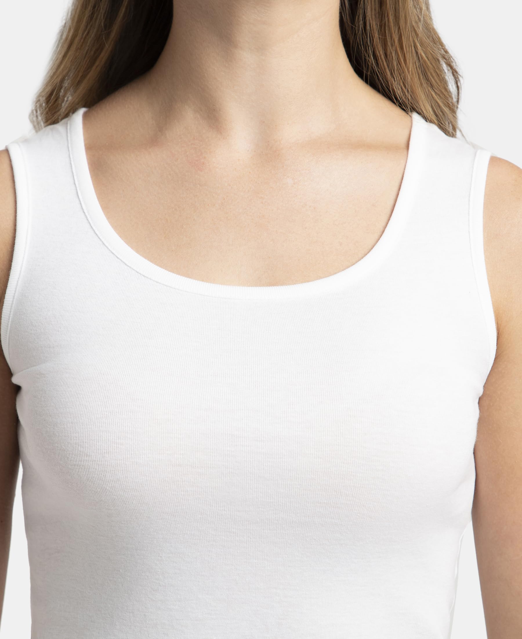 Jockey Women's Slim Fit Tank Top A113 – White (Size XL)