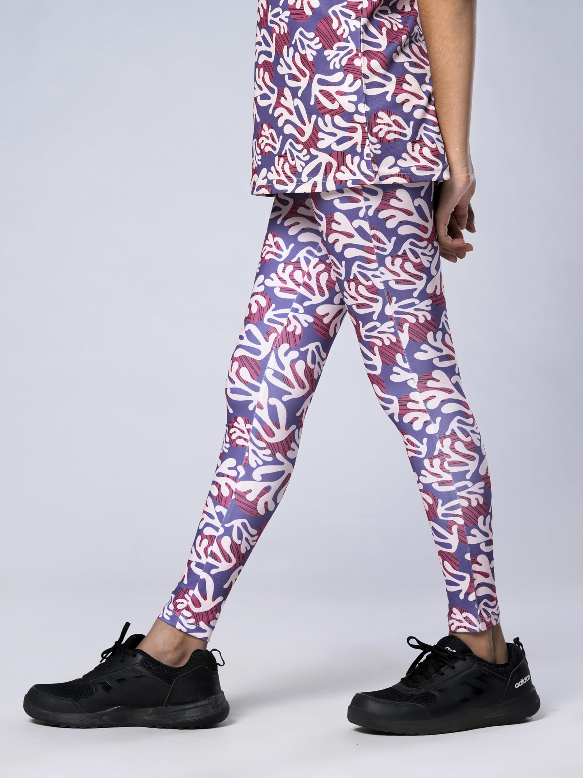 UMILDO Girls Printed Sports Leggings – Stretchy, High-Rise Activewear